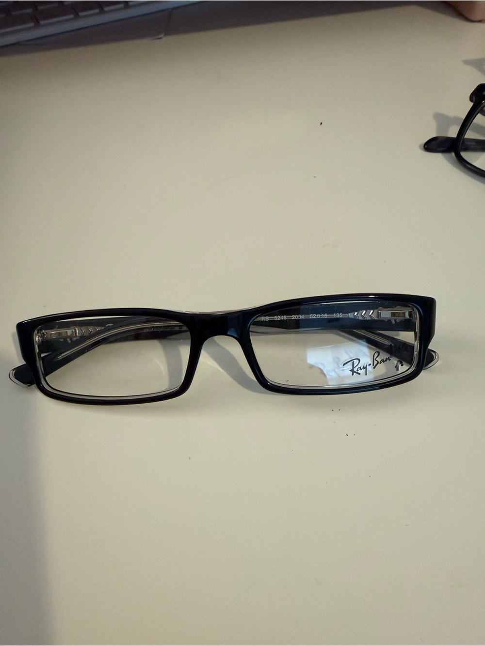 Ray-Ban RB 5246 Rectangular Black Optical Glasses
